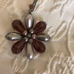 Carolee Floral  Purple Pendant Necklace. Used good condition